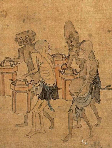 罗聘-《钟馗嫁妹》局部