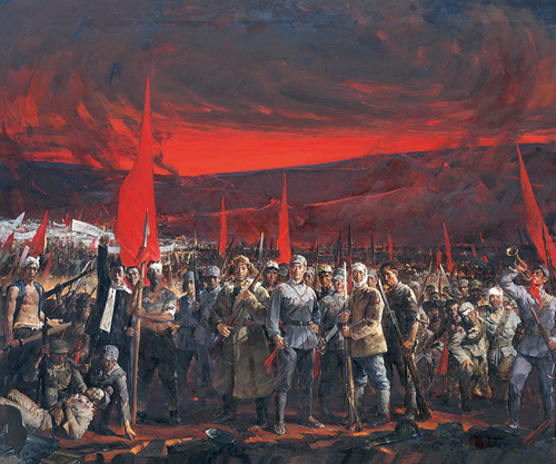 义勇军进行曲-全山石-翁诞宪-2009年-400-480cm-油画--中国美术馆藏