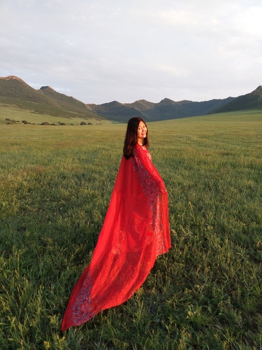 扎鲁特草原的黄昏  摄影：三色堇