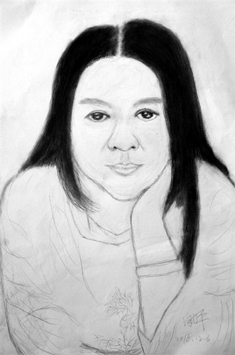 成都一位打工仔给潇潇画的像