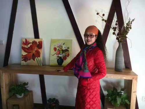 三色堇 参加画展