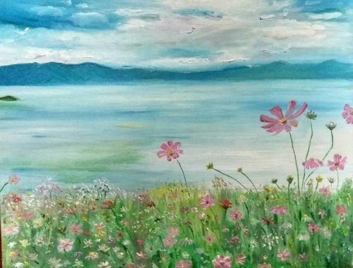 三色堇 泸沽湖写生