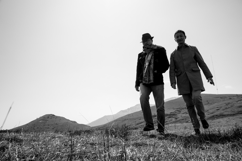 杨卫与著名诗人俞心樵，2015(二)