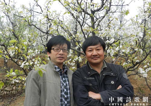 2012年，山西，与诗人蓝野