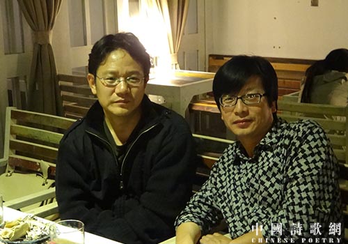 2012年，南京，与诗人胡弦