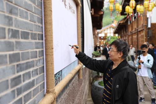 2025.4.27 第十六届“青春回眸”诗会嘉宾、高校嘉宾前往沿口古镇采风 (2)